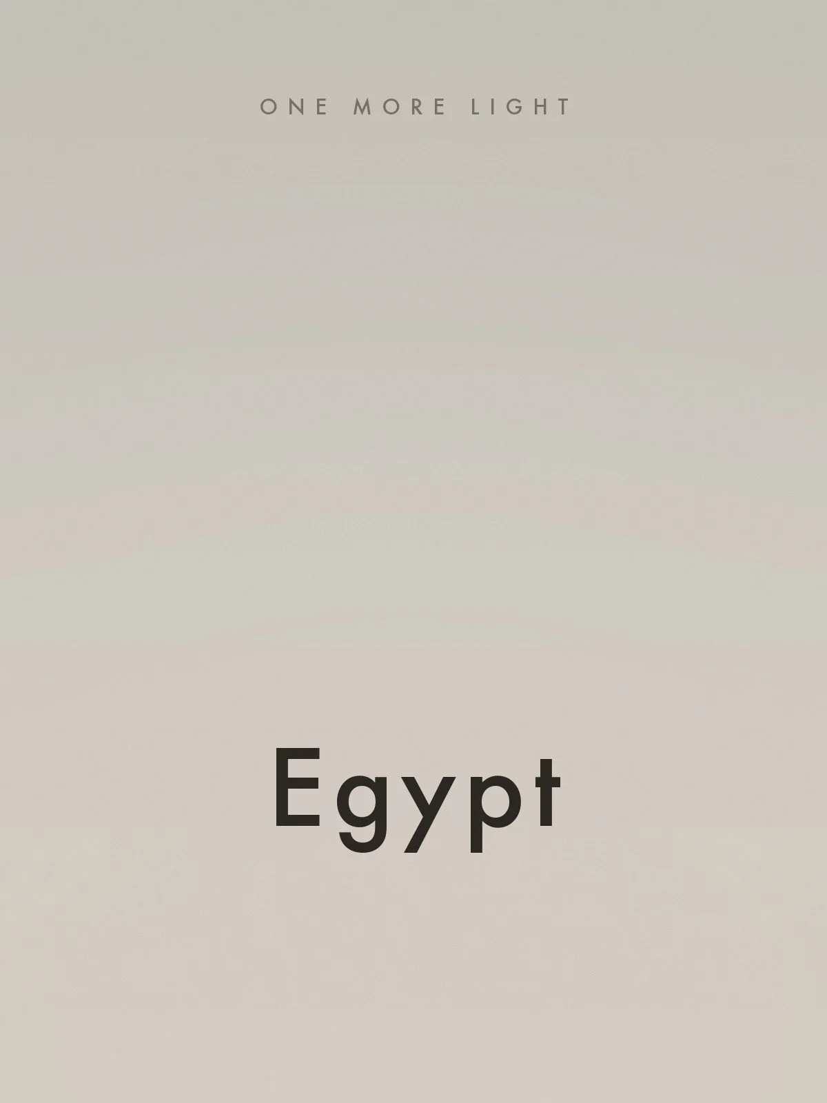 Egypt, a photobook in progress